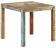 Mesa de jantar 82x80x76 cm madeira recuperada maciça