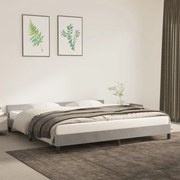 vidaXL Estrutura de cama sem colchão 200x200 cm veludo cinzento-claro