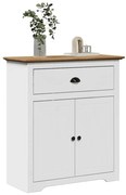 vidaXL Armário de entrada BODO 80x35x90 cm branco e castanho