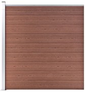 Painel de vedação para jardim 175x186 cm WPC castanho