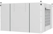 Outsunny Paredes Laterais para Tenda de Jardim 3x3 m ou 3x6 m com 2 Painéis 295x195 cm Janela Enrolável e Porta com Fecho de Correr Branco | AOSOM Portugal