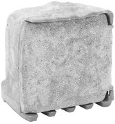 vidaXL Tomada de exterior com estaca 4 vias aspeto pedra cinzento