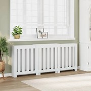 vidaXL Cobertura de radiador 205x21,5x83,5 cm derivados madeira branco
