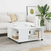 vidaXL Mesa de centro 80x80x40 cm derivados de madeira branco
