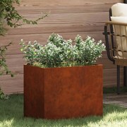 vidaXL Vaso de Jardim Aço resistente às intempéries 50 x 32 x 40 cm