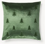 Capa de almofada em veludo com bordado de árvore de Natal Isadora