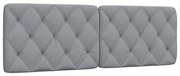 vidaXL Almofadão de cabeceira 160 cm tecido cinzento-claro