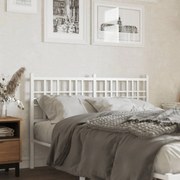 vidaXL Cabeceira de cama 120 cm metal branco