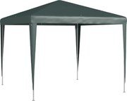 Outsunny Gazebo de Jardim 2,7x2,7 m com Estacas e Cordas Estrutura em Aço e Revestimento em Pé Verde Escuro | Aosom Portugal