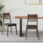 vidaXL Cadeiras de Jantar 2 pcs Marrom Claro 43 x 54 x 89 cm