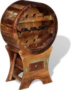 vidaXL Garrafeira para 10 garrafas madeira recuperada maciça