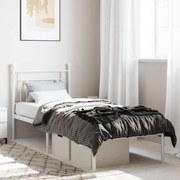 vidaXL Estrutura de cama com cabeceira 80x200 cm metal branco