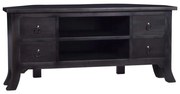 Móvel de TV 100x40x45 cm mogno maciço castanho café preto-claro