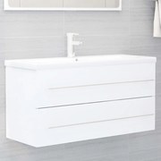 Armário de lavatório 100x38,5x48 cm derivados de madeira branco