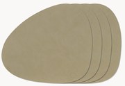 Individuais de mesa em pele assimétricos Curve, conjunto de 4