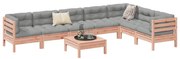 vidaXL 8 pcs conj. sofás jardim c/ almofadões madeira abeto-de-douglas