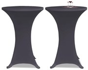 vidaXL Capa extensível para mesa 2 pcs 60 cm antracite