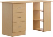 HOMCOM Mesa de Computador para Casa Escritório 3 Gavetas 3 Prateleiras Móveis de Escritório 120x49x72 cm | Aosom Portugal