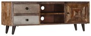 vidaXL Móvel de TV 118x30x40 cm madeira de mangueira maciça
