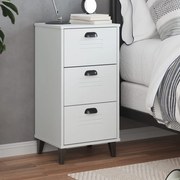 vidaXL Mesa de cabeceira VIKEN derivados de madeira branco