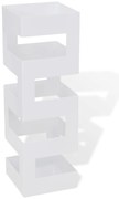 Suporte guarda-chuvas/de armazenamento quadrado branco aço 48,5 cm