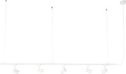 Sistema de calha suspensa inteligente branco monofásico com 5 Wifi GU10 - Iconic Jeana
