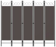 Divisória de quarto com 5 painéis 200x180 cm antracite