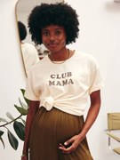 T-shirt com mensagem, em algodão bio*, para grávida cru