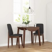 vidaXL Cadeiras de jantar com almofadões 2 pcs madeira maciça castanho