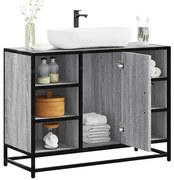 vidaXL Armário p/ lavatório WC 80x33x60 cm deriv.madeira cinza sonoma