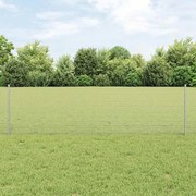 vidaXL Cerca de Arame Soldado com 5 Postes em U Prateada 0.6x10 m de Aço