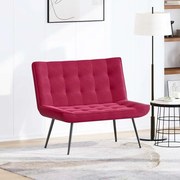 vidaXL Banco 110x74x84 cm veludo vermelho tinto
