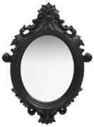 vidaXL Espelho de parede estilo castelo 56x76 cm preto