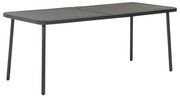 vidaXL Mesa de jardim 180x83x72 cm aço cinzento-escuro