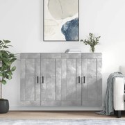 vidaXL Móveis de parede 2 pcs derivados de madeira cinzento cimento
