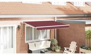 vidaXL Toldo Retrátil Manual Borgonha 250x200 cm Tecido
