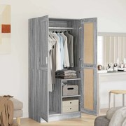 vidaXL Roupeiro 82,5x51,5x180 cm derivados de madeira cinzento sonoma