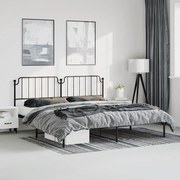 vidaXL Estrutura de cama com cabeceira 183x213 cm metal preto
