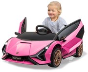 Carro elétrico a bateria infantil Lamborghini Sián FKP 37 12V Rosa