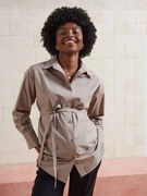 Camisa-túnica de algodão biológico*, de grávida e amamentação toupeira