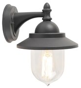 Candeeiro de parede exterior romântico cinzento escuro - Oxford