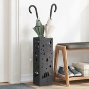 vidaXL Suporte de Guarda-Sol Preto 15.5 x 15.5 x 49 cm Aço