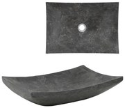 142764 vidaXL Lavatório 50x35x12 cm mármore preto