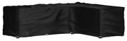 vidaXL Capa em forma de L p/ mobília de jardim 16 ilhós 260x210x80 cm