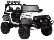 AIYAPLAY Carro Elétrico para Crianças com Bateria de 12V Controlo Remoto Faróis LED Buzina e Música 100x63x65 cm Branco | Aosom Portugal