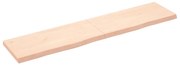 vidaXL Prateleira de parede 180x40x(2-6)cm carvalho maciço não tratado
