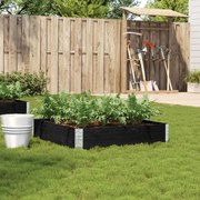 vidaXL Vaso/floreira de jardim 100x100cm madeira de pinho maciça preto