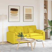 vidaXL Sofá modular com almofadas amarelo-claro