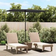 vidaXL Guarda-sol de jardim com poste de alumínio 2x1,5 m preto