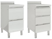 vidaXL Armários de cozinha comerciais 2 pcs aço inoxidável